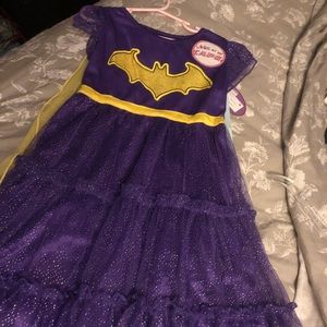 Batgirl PJ dress with cape  Size 5/6 NWT